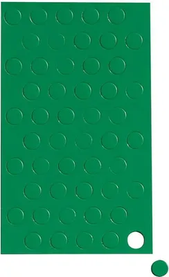 Produktbild von MAUL Magnetsymbol rund 50 Stück Ferrit magnetisch beschriftbar Ø 1 x 0.1 cm grün