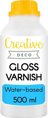 A bottle of Creative Deco Gloss Varnish.