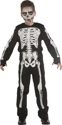 Produktbild von Overall Skelett Boy Halloween Kostüm, Groesse:140