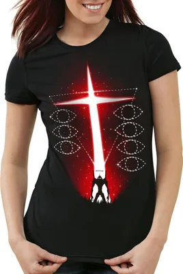 Produktbild von style3 Evangelion Resurrection Damen T-Shirt engel anime japanisch, Größe:XS