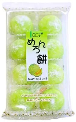 Produktbild von Mochi Hackfleischbällchen - 200g - Melonengeschmack - Glutenfrei - Japanische Reiskekse