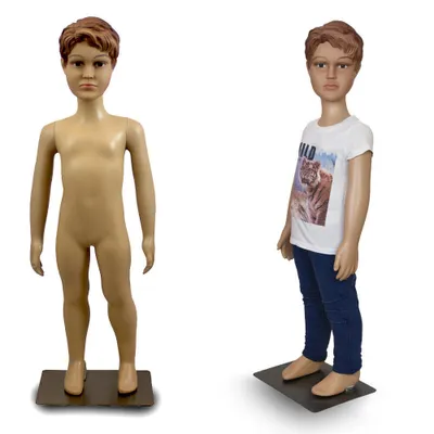 Produktbild von Bituxx Schaufensterpuppe männlich Junge Schaufensterfigur Mannequin Schneiderpuppe 360° beweglich 90cm MS-16985