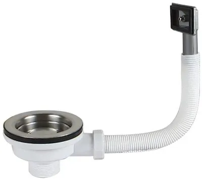 Obrázek produktu pro Dřez Ibzoa® s odtokovým otvorem o průměru 114 mm – Vestavný dřez s sítkem v odtoku a přepadovým otvorem, snadná montáž pro standardní baterie (XK267GE)