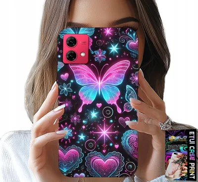 Obrázek produktu pro Pouzdro pro Motorola Edge 40 Neo - barevné pouzdro s motivem motýlího srdce