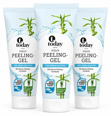 Produktbild von today Aqua Peeling-Gel – für jeden Hauttyp, 75 ml (3 Pack)