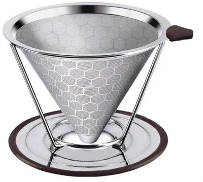 Produktbild von Milieuvriendliche Kaffee-Filterhalter aus Edelstahl - Camping - Barista - Kaffee Dripper