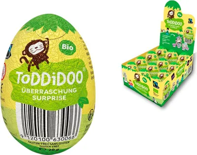 JAJKO NIESPODZIANKA CZEKOLADOWE FAIR TRADE BEZGLUTENOWE BIO 20 g - TODDIDOO