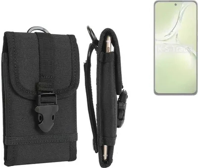 Produktbild von K-S-Trade Holster Handy Hülle kompatibel mit Oppo K12x 5G CPH2667 Holster Handytasche Gürtel Tasche Schutz Hülle Robust Outdoor schwarz