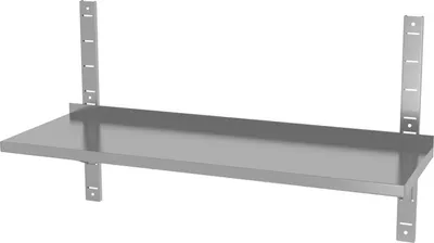 Obrázok produktu pre Nastaviteľná nástenná polica, jednoduchá, s 2 konzolami, HENDI, 2 ks, 1000x300x(V)600 mm