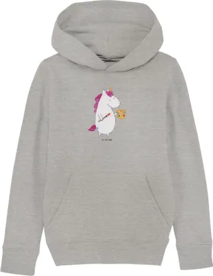 Produktbild von Mr. & Mrs. Panda Kinderpullover Einhorn Künstler 7-8 Jahre (122/128) - Heather Grey - Geschenk, Pullover, Pulli, Kapuzenpullover, Unicorn, Hoodie, Sweatshirt, Malen, Welt