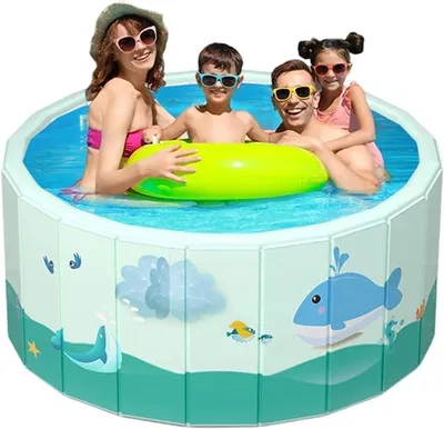 Produktbild von Pool nicht aufblasbar – Becken aus PVC, nicht aufblasbar | Faltbarer Pool für Erwachsene, Tiere, Garten, Terrasse, Außenbereich, Sommer | verwendbar im Garten, Terrasse, Außenbereich, Sommer