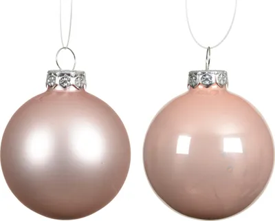 Produktbild von Weihnachtskugeln Glas 10cm 4 Stück - Rosa