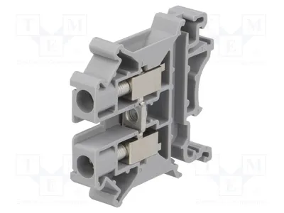 Produktbild von 1x Verbinder: Schienen- 0,2÷6mm2 Wege: 1 grau Klemmen: 2  B: 8,2mm UK 6 N 3004524