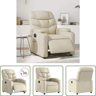Produktbild von The Living Store Relaxsessel Elektrisch Creme Kunstleder