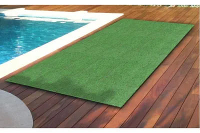 Produktbild von Rasenteppich 100x200cm mit Noppen Grün Kunstrasen Teppich Rollrasen Fertigrasen