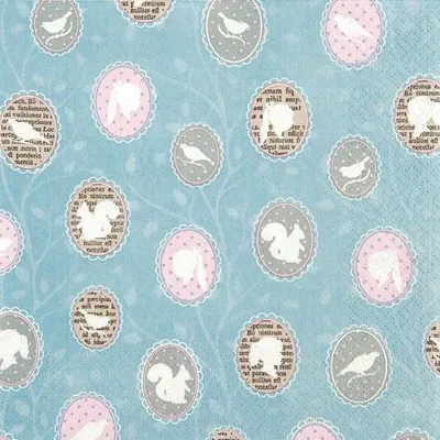 Produktbild von 20er Pack Servietten AMELIE türkis 33x33cm Papier Home Fashion WA