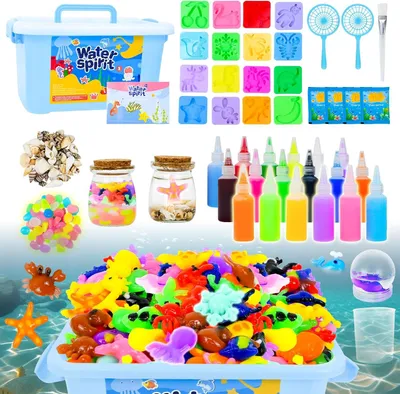 Image de Kit créatif "Magic Water Elf" en 3D, jouet pour enfants à partir de 3 ans, comprenant 16 formes et 18 couleurs, idéal pour les enfants