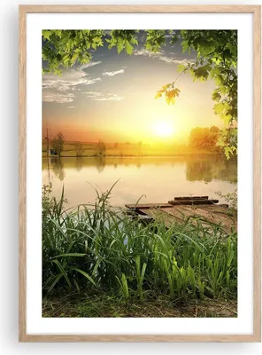 Produktbild von Gerahmtes Poster - Rahmen in heller Eiche - Brücke See - 50x70 cm - Wand Bild - Wanddeko - Wandbilder - Kunstposter - Wandposter - Bilderrahmen - Bilder - Kunstdruck - Wandbild - P2NPA50x70-3914