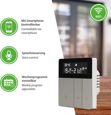 Immagine prodotto di Termostato intelligente WiFi Termostato ambiente App Tuya Controllo riscaldamento Riscaldamento a pavimento TH-213