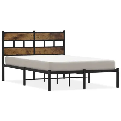 Obrázek produktu pro Kovový rám postele bez matrace kouřový dub 120 x 200 cm