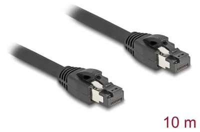 Productafbeelding van Delock RJ45 netwerkkabel Cat.8.1 S/FTP, 10 meter, tot 40 Gbps, zwart