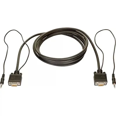Produktbild von Bachmann VGA + 3.5mm M/M, 10m, 10 m, VGA (D-Sub), VGA (D-Sub), Männlich, Männlich, Schwarz