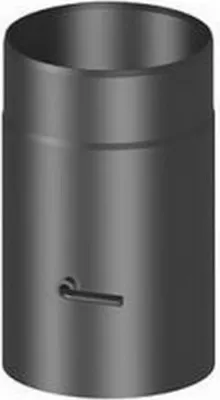Produktbild von H&M Rauchrohr Ø 120 mm L 250 mm mit Drosselklappe gussgrau Ofenrohr Kaminrohr