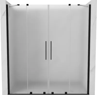Produktbild von Mexen Velar Duo Schiebetür Duschkabine 170 cm, satiniert, schwarz - 871-170-000-32-70