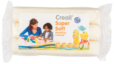 Produktbild von Creall Supersoft Knetblock 500g Weiß