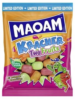 Obrázek produktu pro Haribo Maoam Kracher TwoFruits žvýkací bonbóny v dražé, balení 200 g