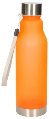 Produktbild von Wasserflasche/Getrankeflasche/Sportflasche - orange - Kunststoff/Edelstahl - 600 ml