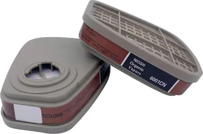 Image de Cartouches filtrantes pour vapeurs organiques 6001 - Protection contre les gaz poussiéreux, les vapeurs et les produits chimiques