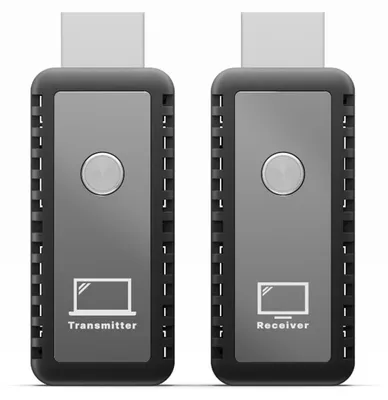 Produktbild von Drahtloser HDMI-Sender und Empfänger, 1080P kabellos für Video- und Audiostreaming, 2.4/5G Drahtlose Übertragungserweiterung für Laptop/PC/Kamera zu Monitor/Projektor/TV