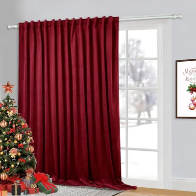 Imagen del producto de Cortina opaca, de terciopelo, 254x305 cm, extra ancha, para ventanas