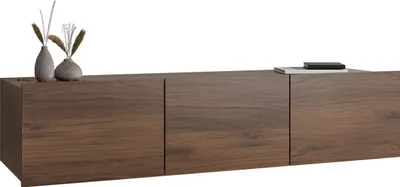 Produktbild von MIRJAN24 TV-Lowboard Calabrini 4, Stilvoll Wohnzimmer, TV-Lowboard mit drei Drehtüren (Farbe: Nuss Warmia)
