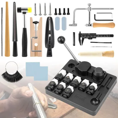 Produktbild von 27-teiliges Ringbiegewerkzeugset - Professionelle Biegemaschine - Tragbar