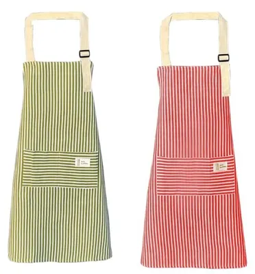 2er-Set Küchenschürzen aus Baumwolle/Leinen, 72x68 cm