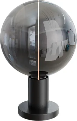 Produktbild von Nachttischleuchte Metall Glas 10.2 cm Schwarz E27 rund Modern