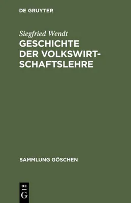 Produktbild von Geschichte der Volkswirtschaftslehre
