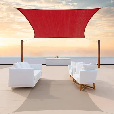 Produktbild von Sonnenschutzsegel quadratisch, UV-beständig, 4,27 x 4,27 m, für Garten und Terrasse