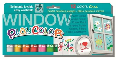 Immagine prodotto di Colori a tempera solidi Playcolor 12 pezzi colorati