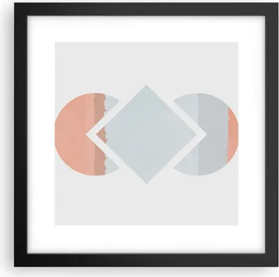 Produktbild von Gerahmtes Poster - Schwarzer Rahmen - Stück Geometrisch Diamant - 30x30 cm - Wand Bild - Wanddeko - Wandbilder - Kunstposter - Wandposter - Bilderrahmen - Bilder - Kunstdruck - P2BAC30x30-4690