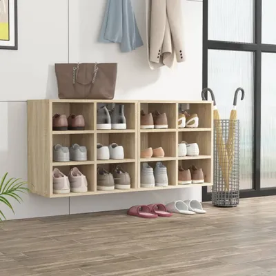 Obrázek produktu pro The Living Store Schuhregale 2 Stk. Sonoma-Eiche 52,5x30x50 cm