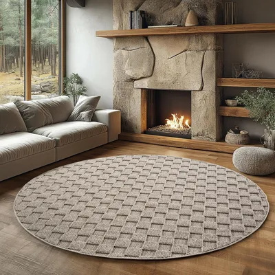 Image de Ayyildiz | Tapis Moderne Helix 3D - 200 cm - Beige - Doux et Durable - Design Élégant