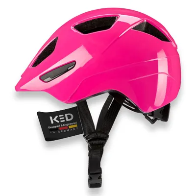 Produktbild von KED Dyno Kinderhelm – Kinder Fahrradhelm mit In-Mold Technologie, Verstellbarer Passform & Reflektoren Farbe: Sky Pink Glossy Größe: 52-57 (M)