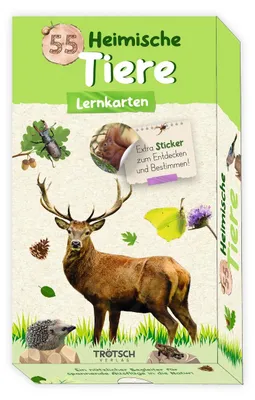 Produktbild von Trötsch 55 Lernkarten Heimische Tiere