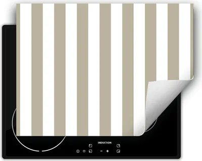 Produktbild von DarHaus Herdabdeckplatte 80x52 cm Anti Rutsch Matte Aufrollbar, grau - Streifen