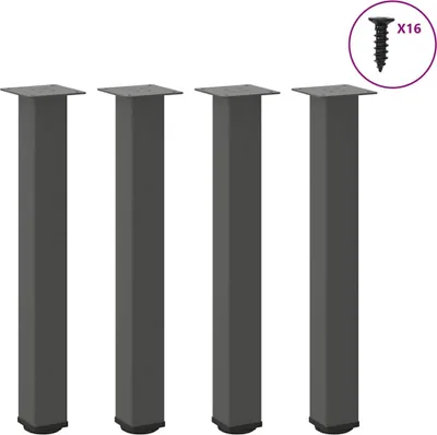 Zdjęcie produktu dla Nogi do stołu konsolowego 4 szt. Antracyt 72-74 cm Stal