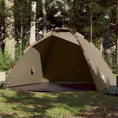 Image de vidaXL Tente de pêche 4 personnes brune Quick Release