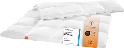 Produktbild von extra warme Daunendecke, 155 x 220 cm, 90% Daunen / 10% Federn, Steppbett, sleepling